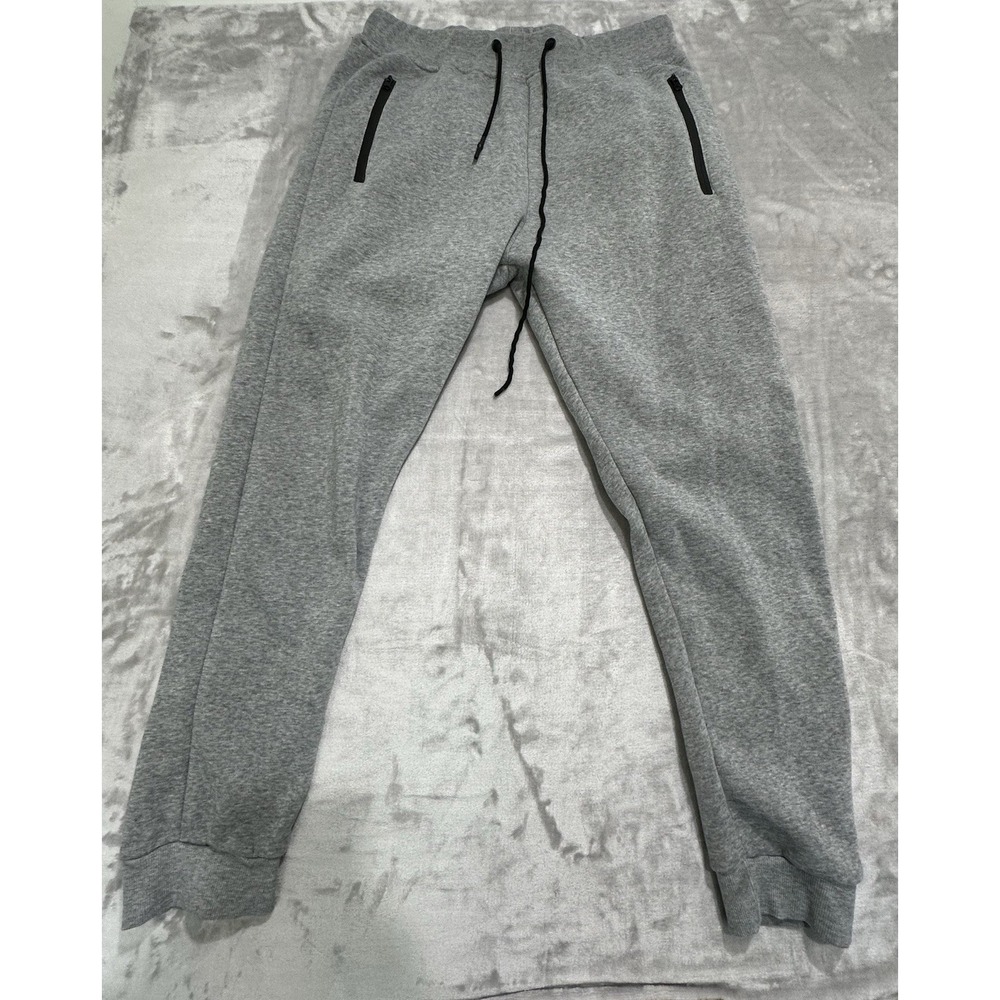 Rok Mens Gray‎ Joggers Sweatpants Size 2XL Zipper And Pockets Drawstring EUC